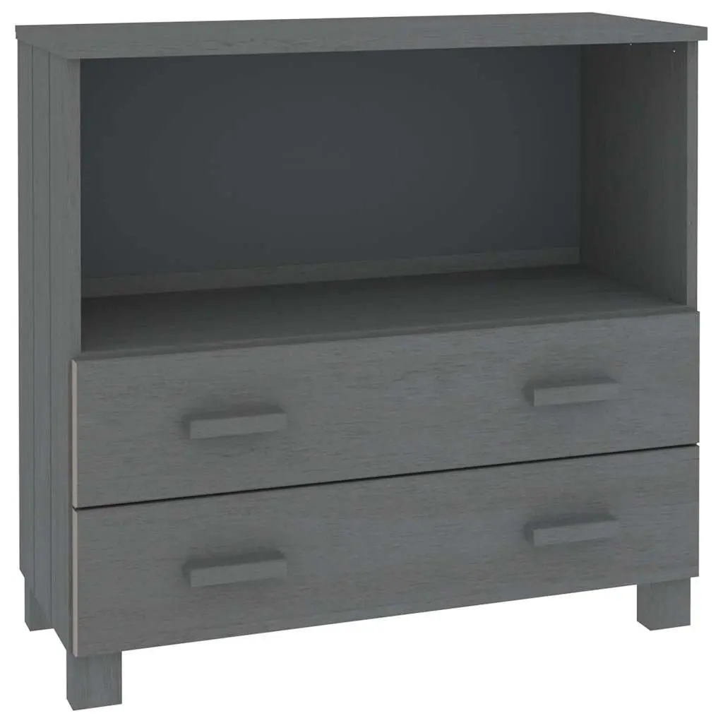Wooden Sideboard Storage Cabinet Grey 85 x 35 x 80 cm