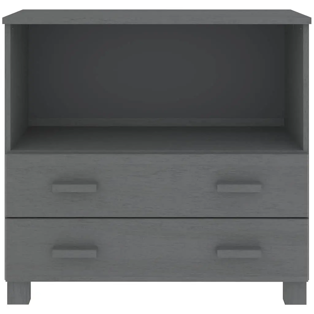 Wooden Sideboard Storage Cabinet Grey 85 x 35 x 80 cm