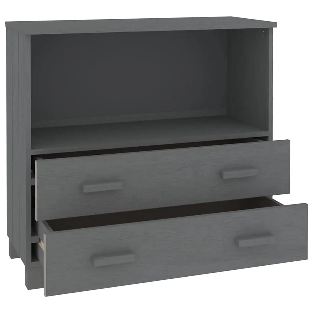 Wooden Sideboard Storage Cabinet Grey 85 x 35 x 80 cm