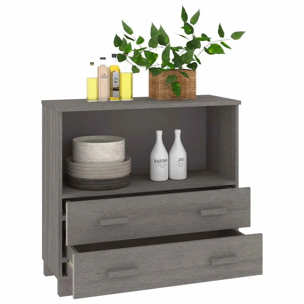Wooden Sideboard Storage Cabinet with Drawers Compartment Grey Buffet Furniture