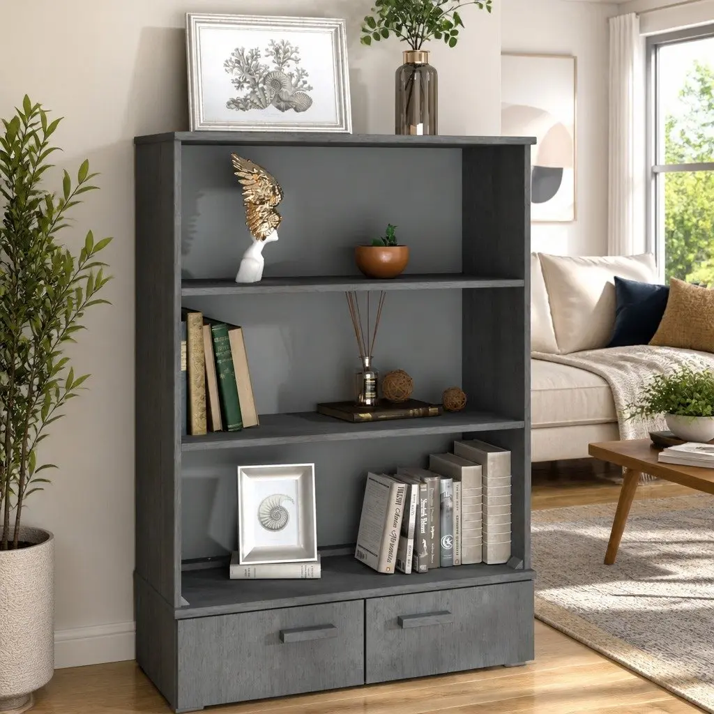 Grey Wooden Highboard Storage Top