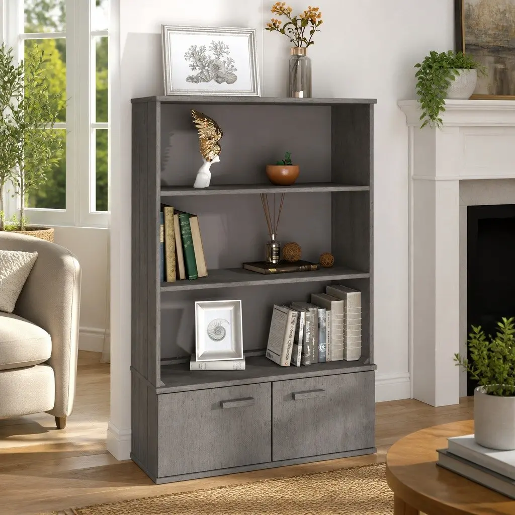 Grey Wooden Highboard Cabinet Top