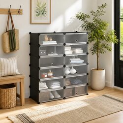 Your Friendly Black Shoe Rack Organizer 94.5x36.5x106cm