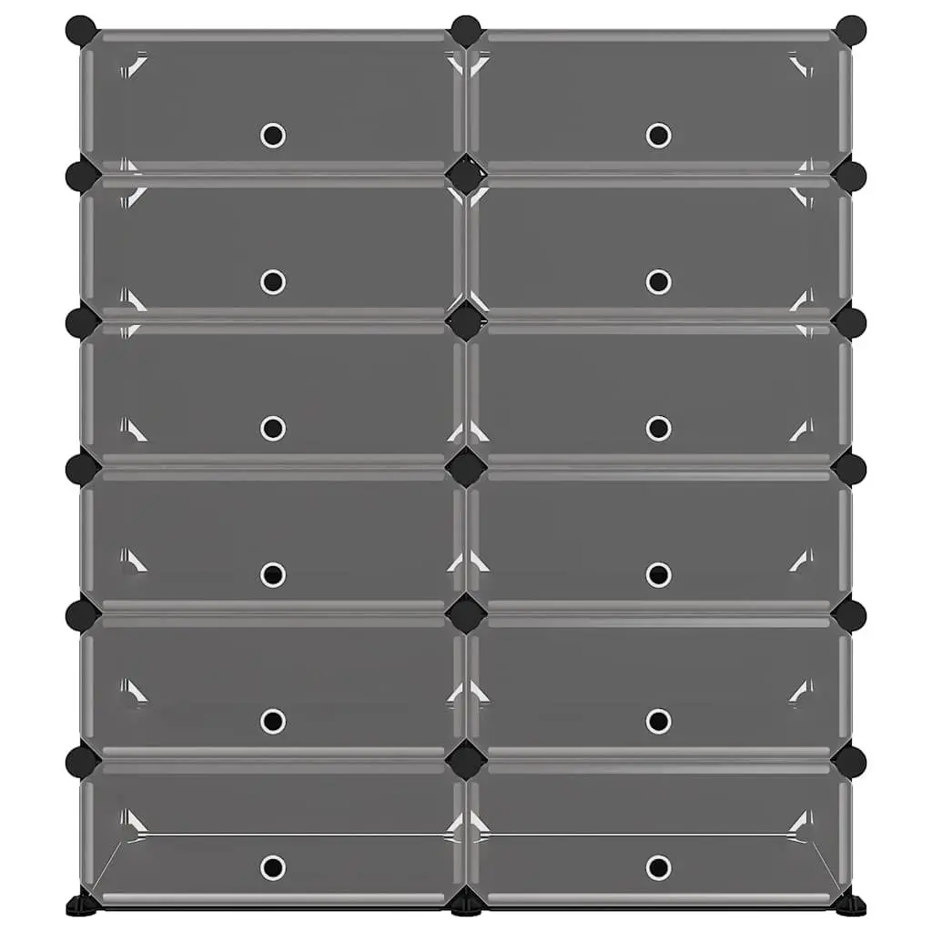 Shoe Rack Black Storage Organiser 94.5x36.5x106cm
