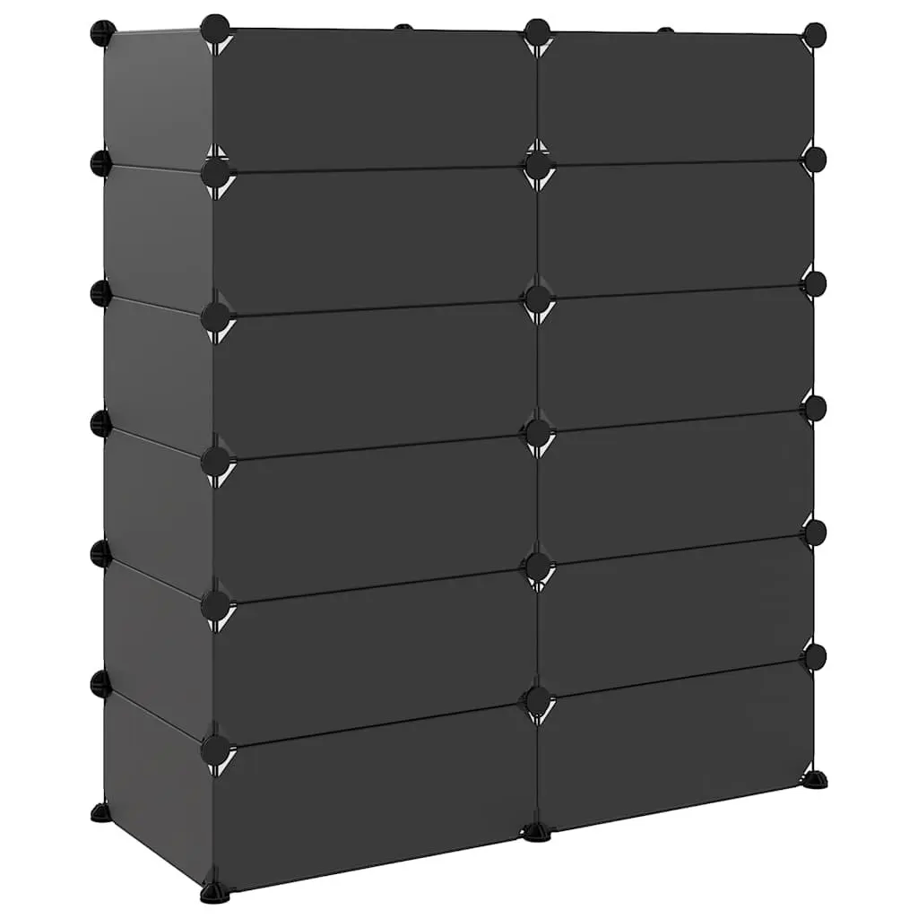 Shoe Rack Black Storage Organiser 94.5x36.5x106cm