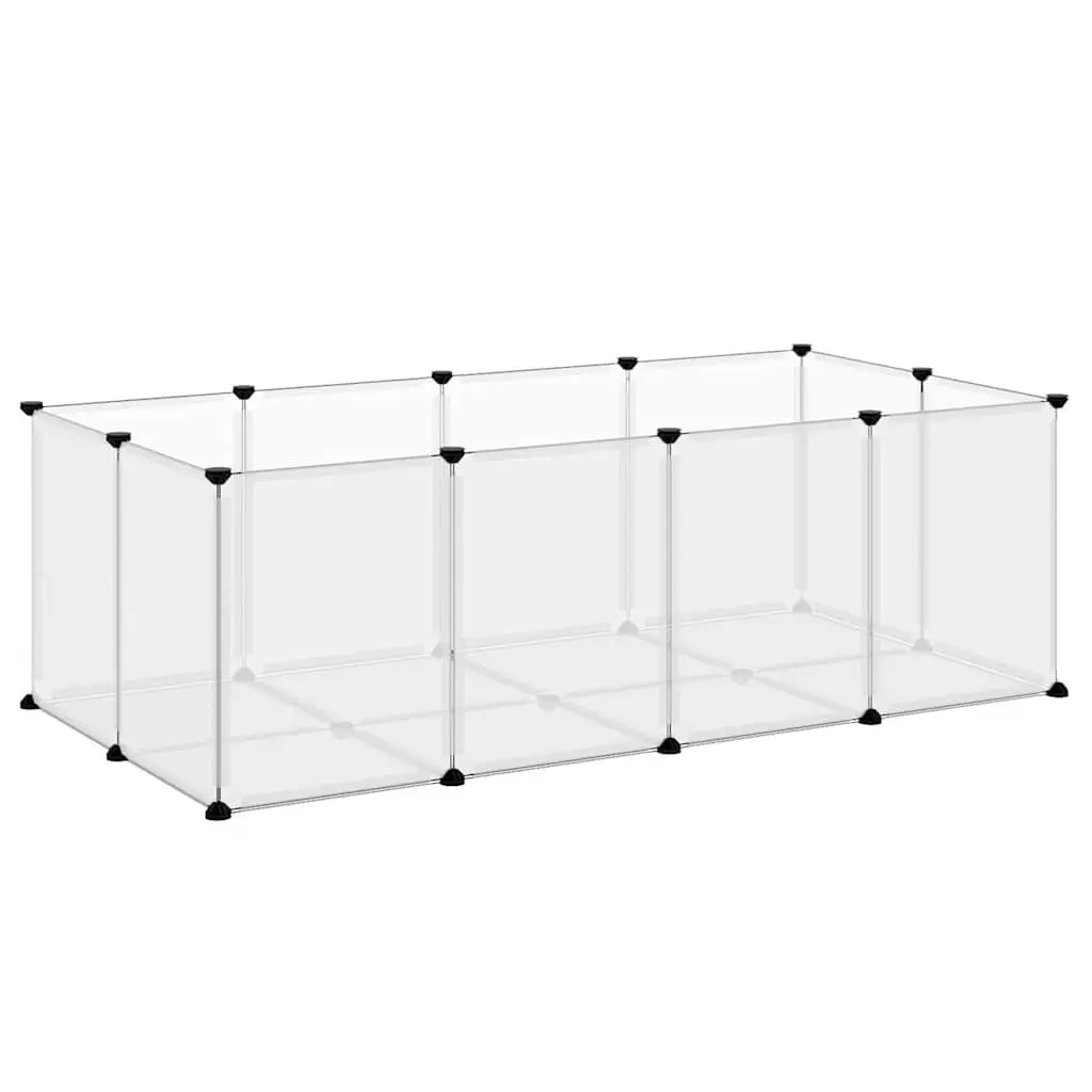 Small Animal Cage Transparent PP Plastic Steel Frame Enclosure 144 x 74 x 46.5 cm