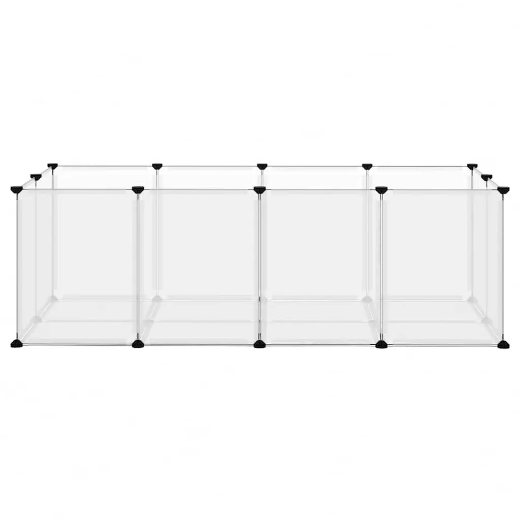 Small Animal Cage Transparent PP Plastic Steel Frame Enclosure 144 x 74 x 46.5 cm