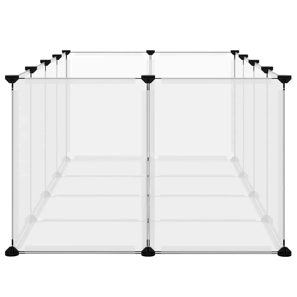 Small Animal Cage Transparent PP Plastic Steel Frame Enclosure 144 x 74 x 46.5 cm