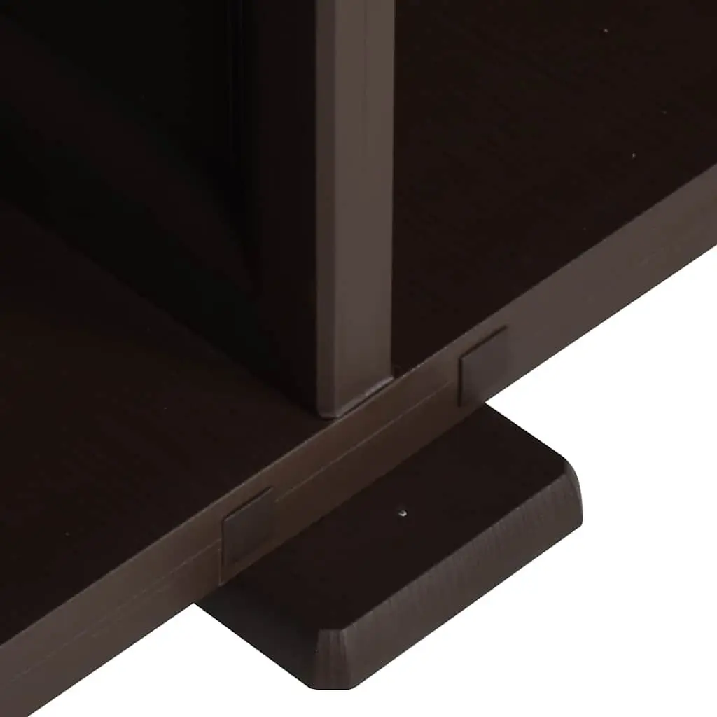 Storage Cabinet 79x43x85.5cm Brown Plastic Home Office Organiser Cupboard