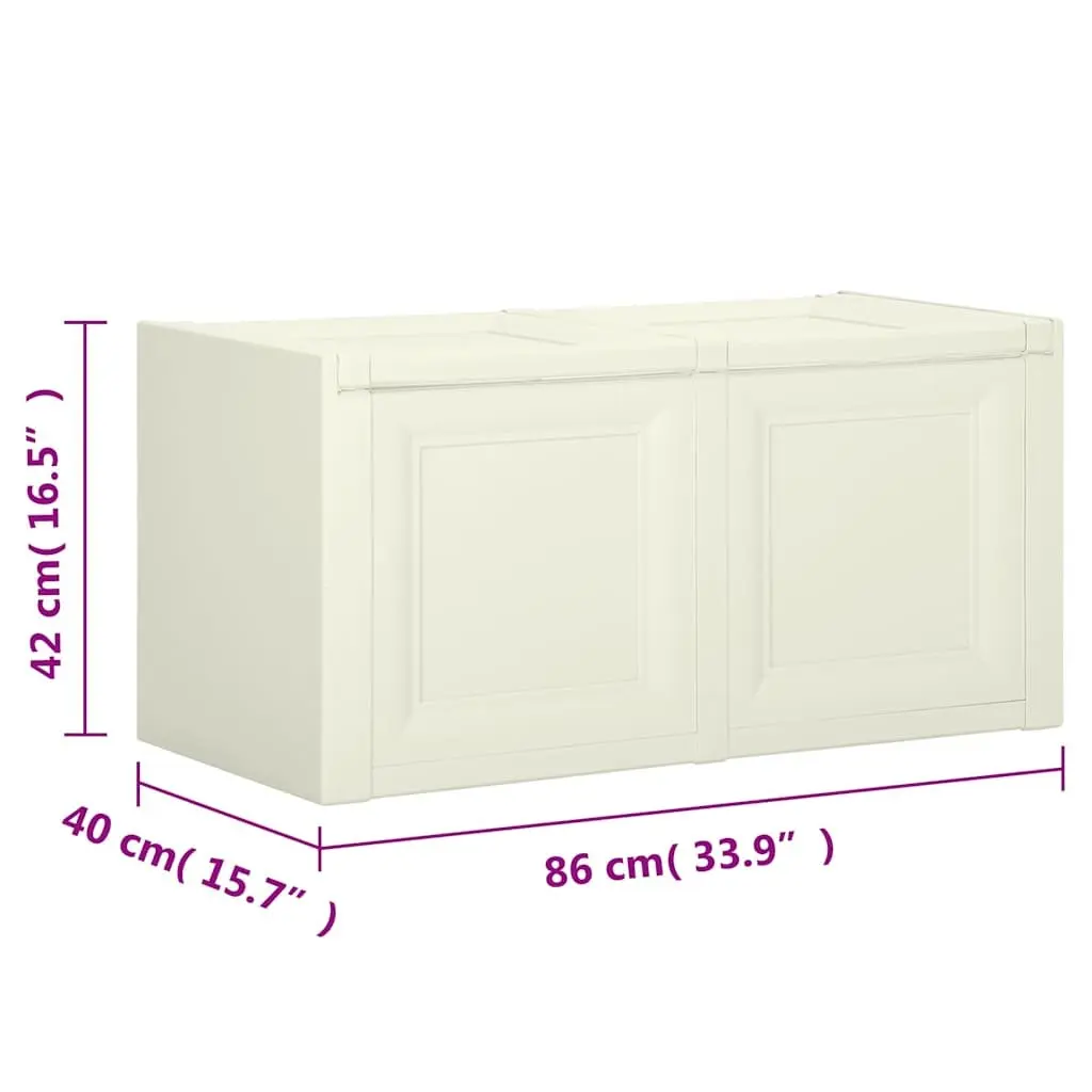 Storage Chest Bench Seat Cushion Box 86x40x42cm Cream Household Container