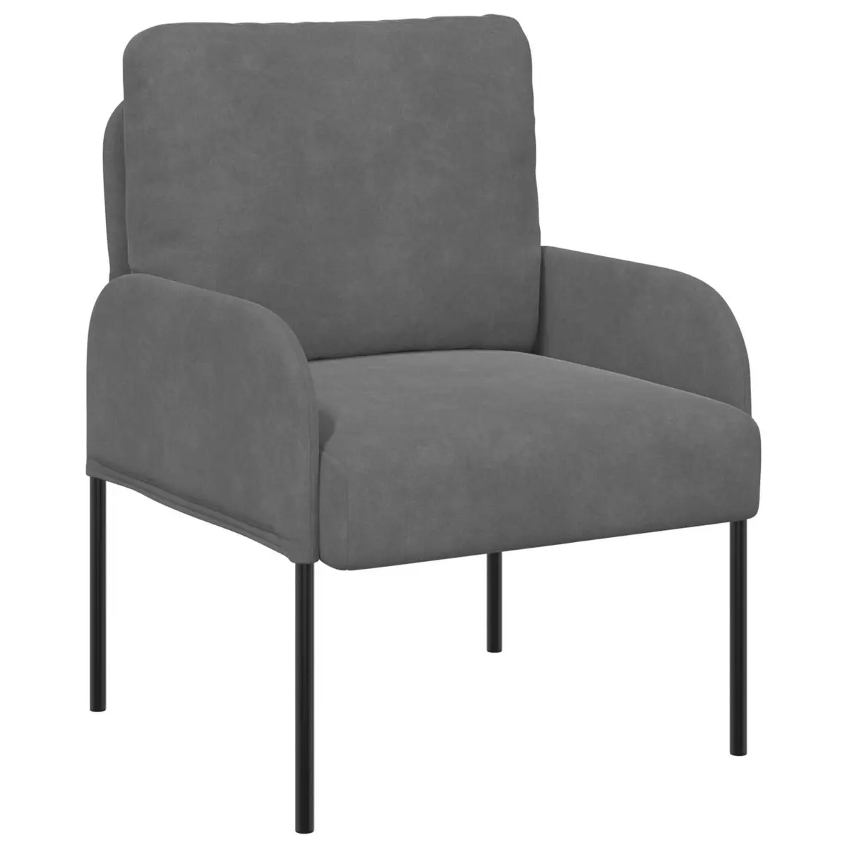 3-Piece Modern Sofa Set with Cushions Grey Polyester Living Room Furniture