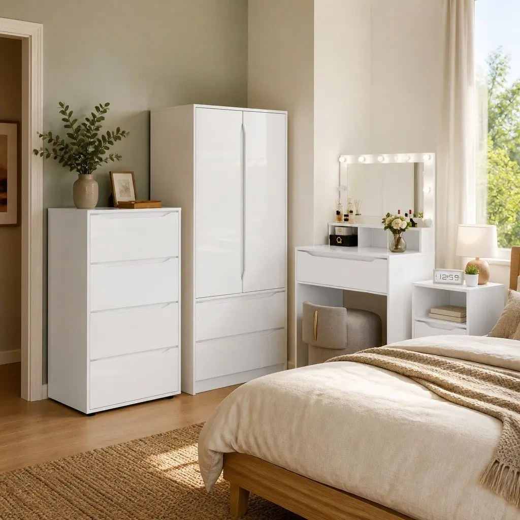 High Gloss White Storage Cabinet