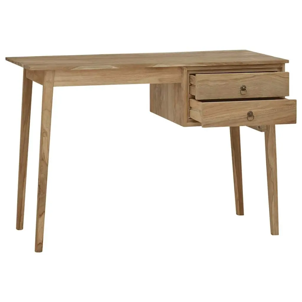 Solid Wood Desk Rustic Brown 110 x 52 x 75 cm