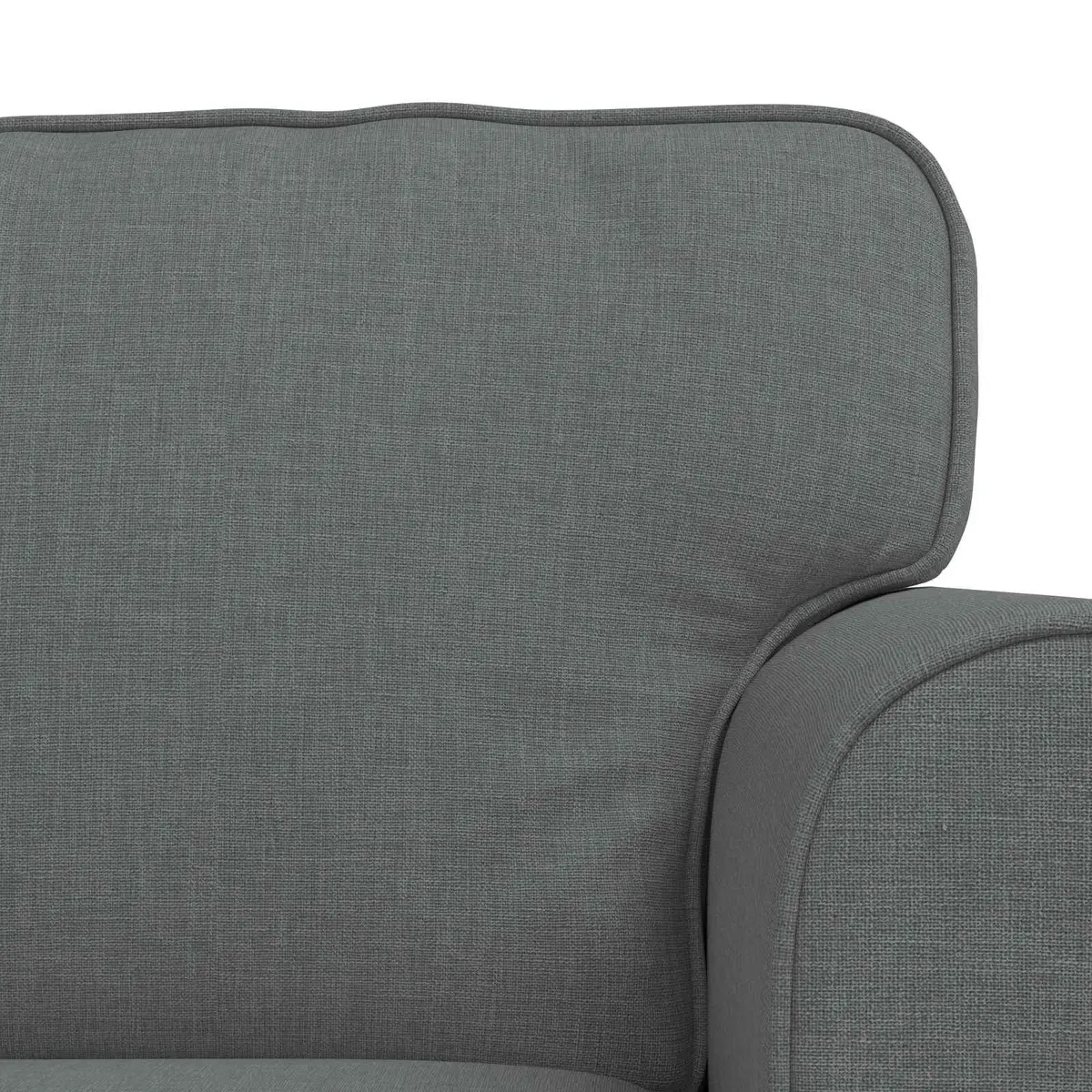 2-Piece Sofa Set in Grey Fabric