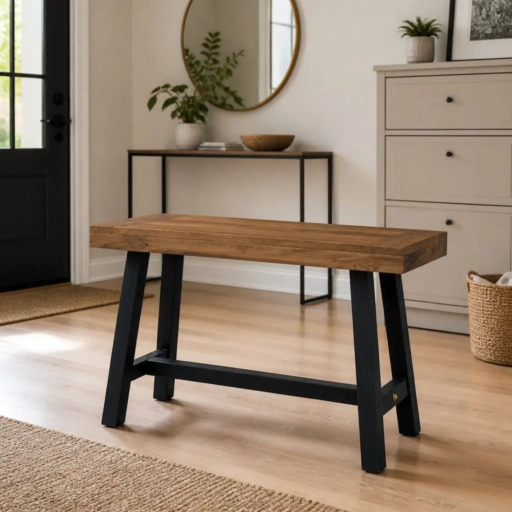 80cm Teak Wood Bench