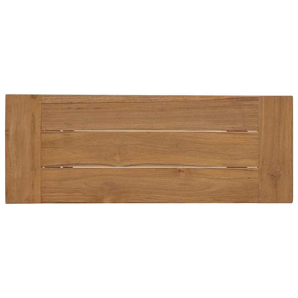 Solid Teak Wood Bench 110cm Kitchen Dining Room Hallway Furniture Brown Black