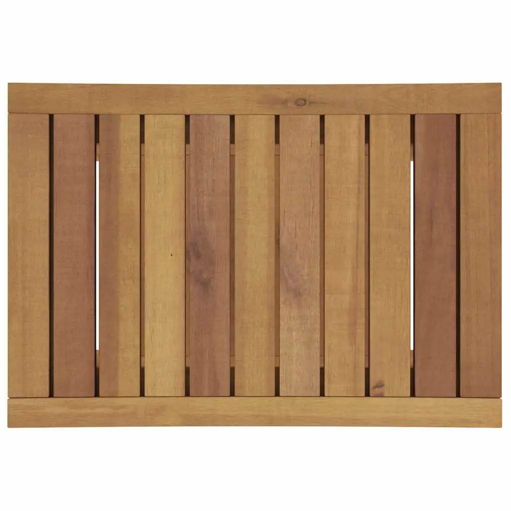 Wooden Bathroom Side Table Teak Storage Shelf 50x35x45cm