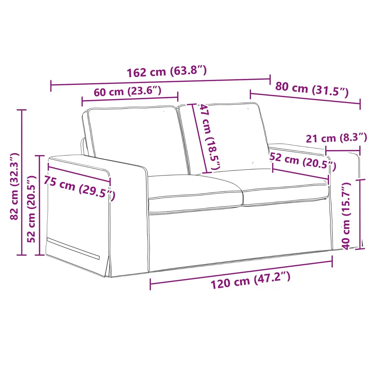 2 Piece Modular Fabric Sofa Set Black Contemporary Sectional Couch