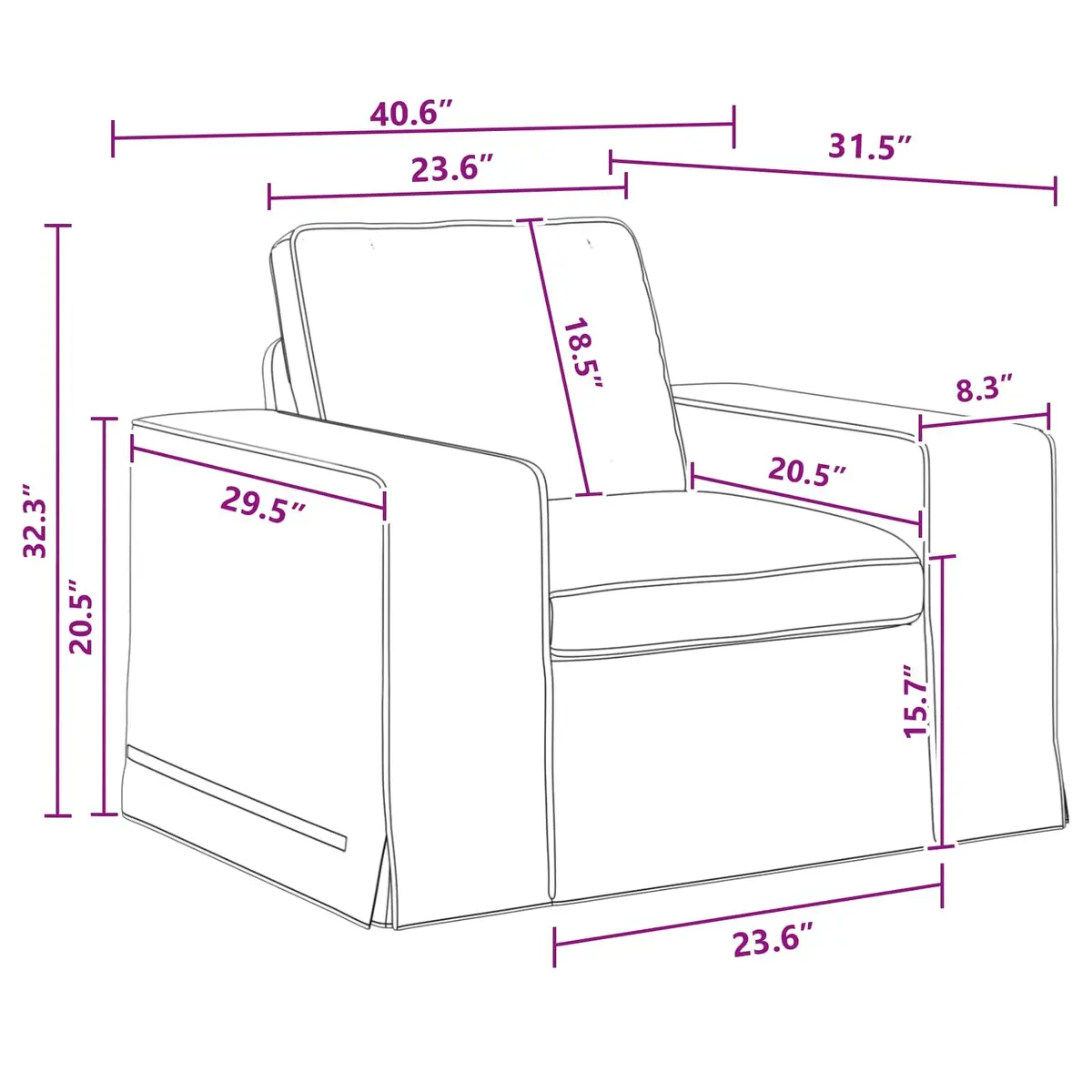2 Piece Modular Sofa Set Grey Fabric Sectional