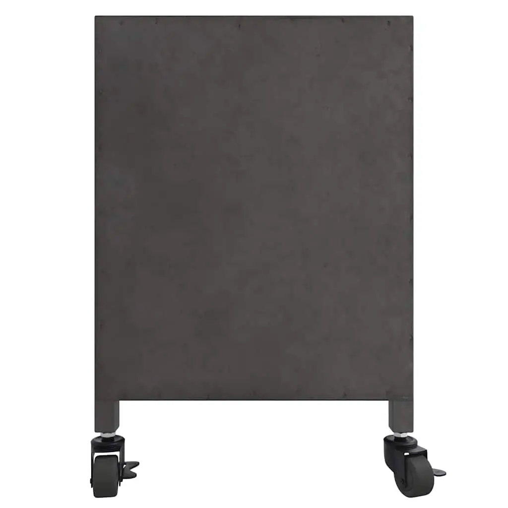TV Cabinet Silver 110x30x40 cm Storage Unit with 4 Drawers and 2 Doors on Wheels