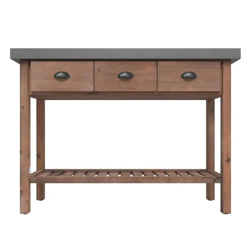 Console Table 110x35x80 cm with Drawers Shelf Storage Accent Side Hallway