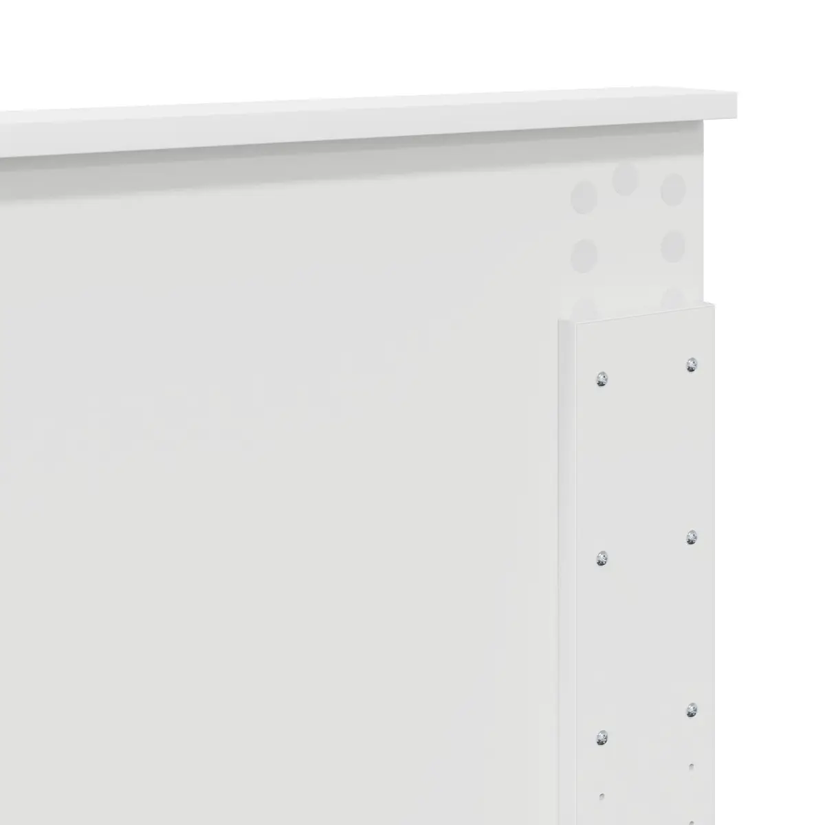Bed Frame with Wall-Mounted Headboard White 180 x 200 cm Modern Bedroom