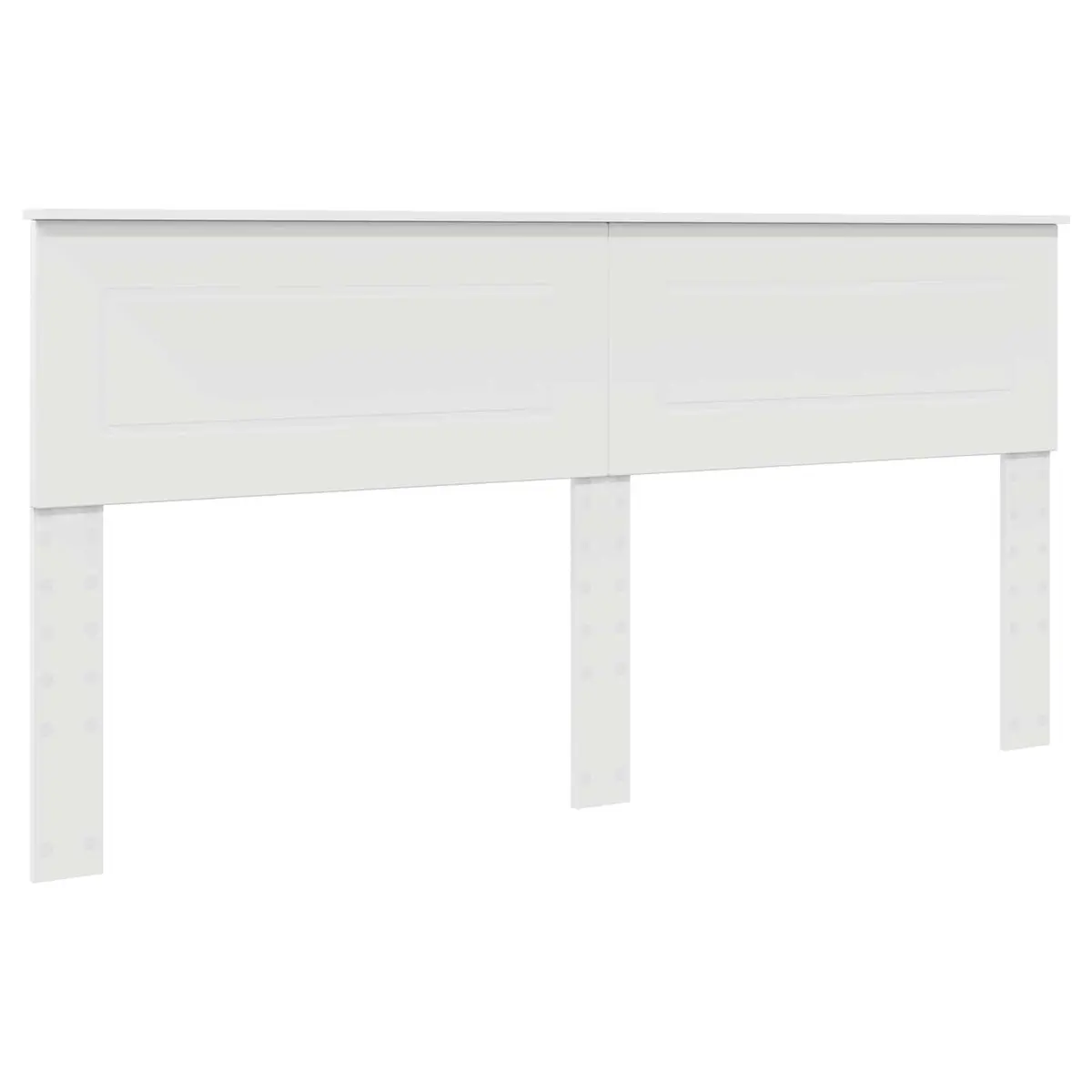 Bed Frame with Headboard White 180 x 200 cm Modern Bedroom Furniture Wood