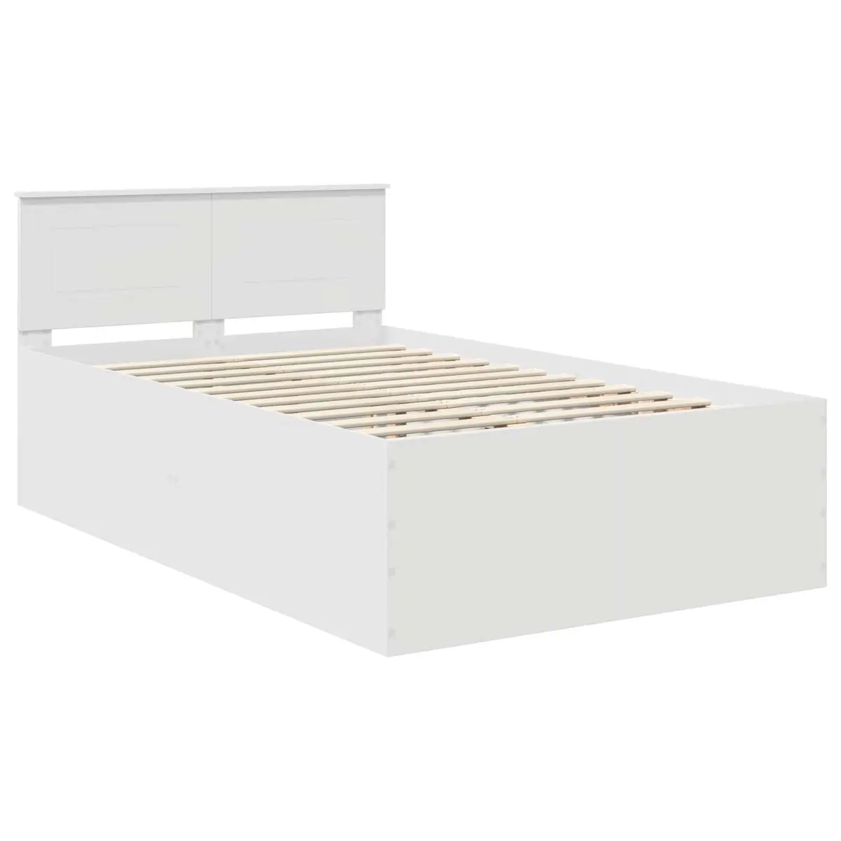 White Bed Frame and Headboard, 135 x 190 cm