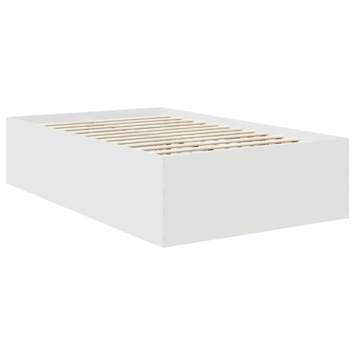 White Bed Frame and Headboard, 135 x 190 cm