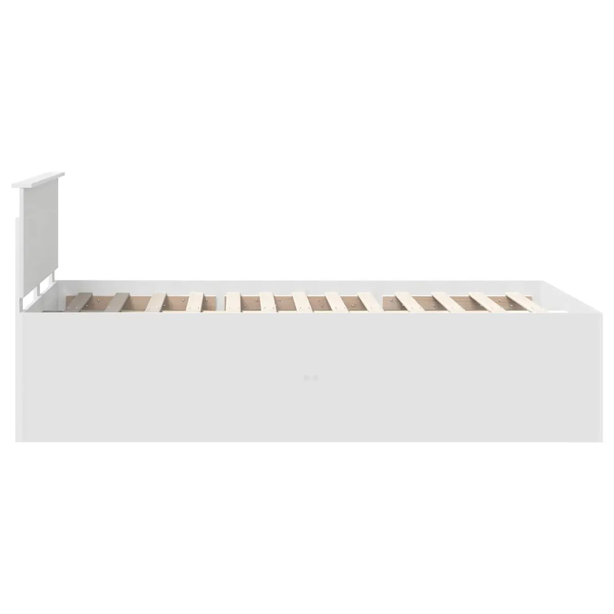 White Bed Frame and Headboard, 135 x 190 cm