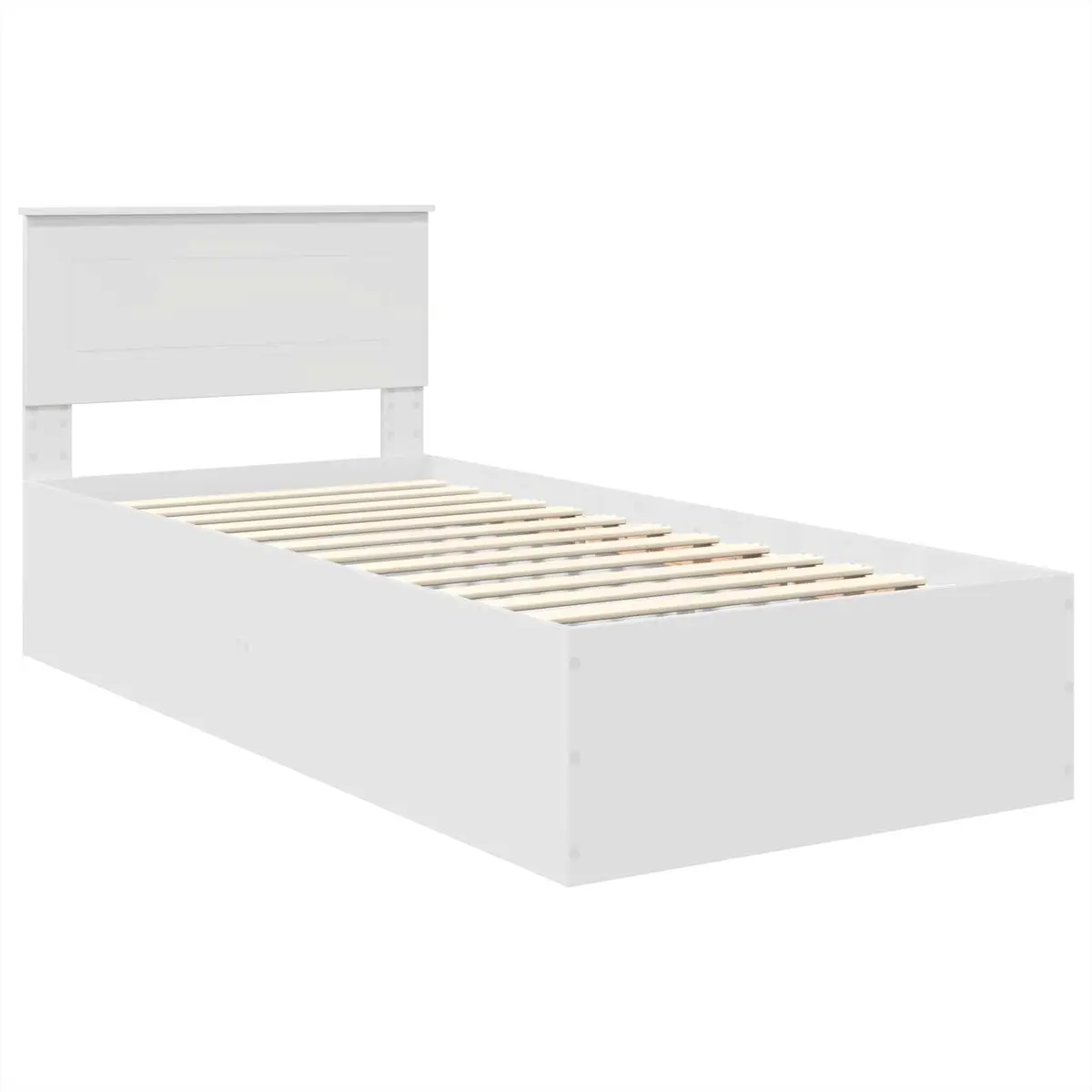 Bed Frame with Headboard Modern Platform White 90 x 190 cm