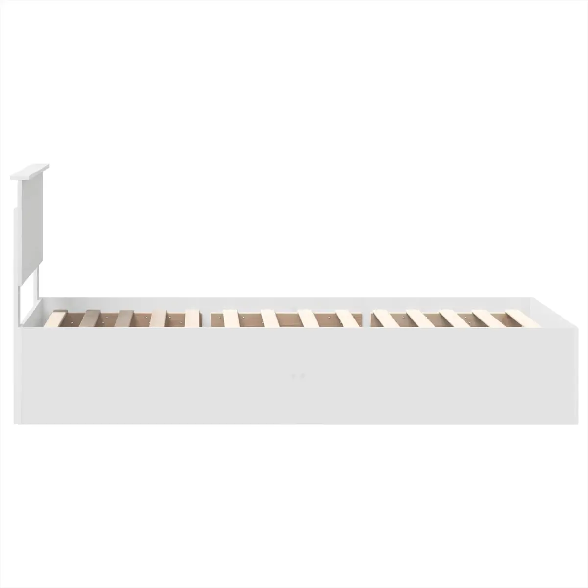 Bed Frame with Headboard Modern Platform White 90 x 190 cm