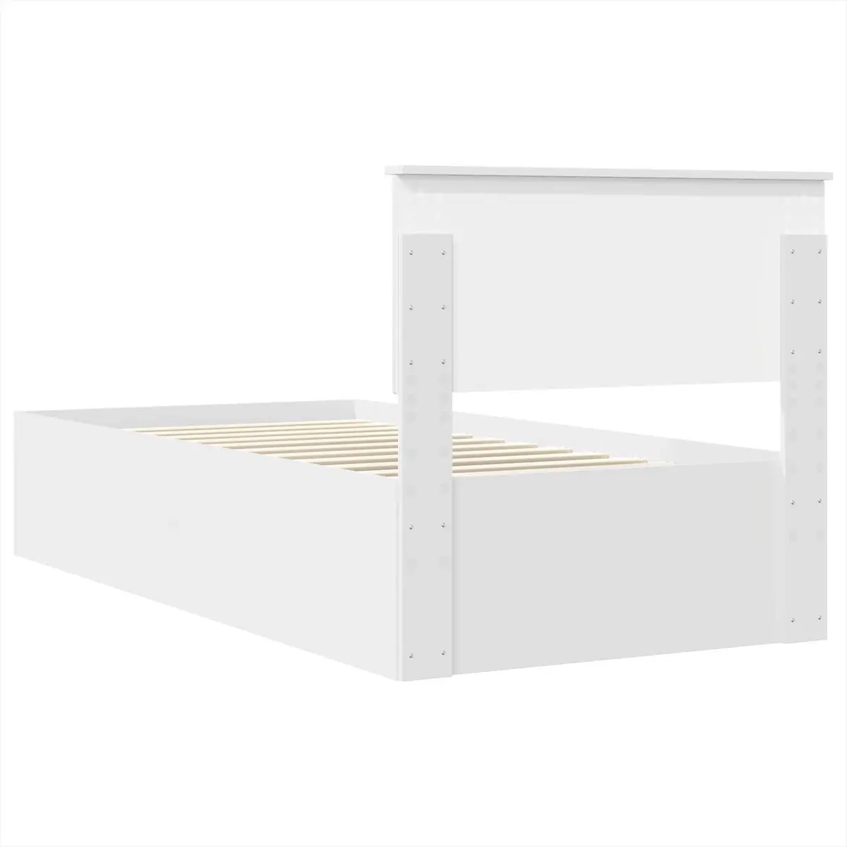 Bed Frame with Headboard Modern Platform White 90 x 190 cm