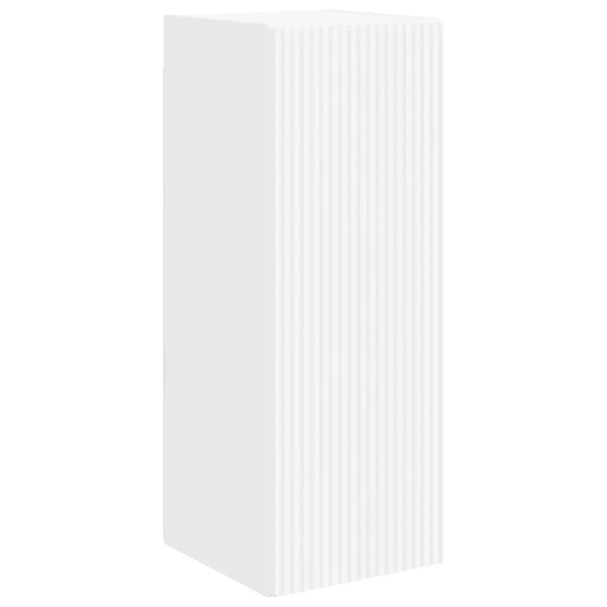 TV Wall Cabinet Set 4 Pcs White Modern Wall-Mounted Storage Shelves Living Room