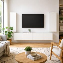 Your Ideal 4-Piece White TV Cabinet for Media Organization