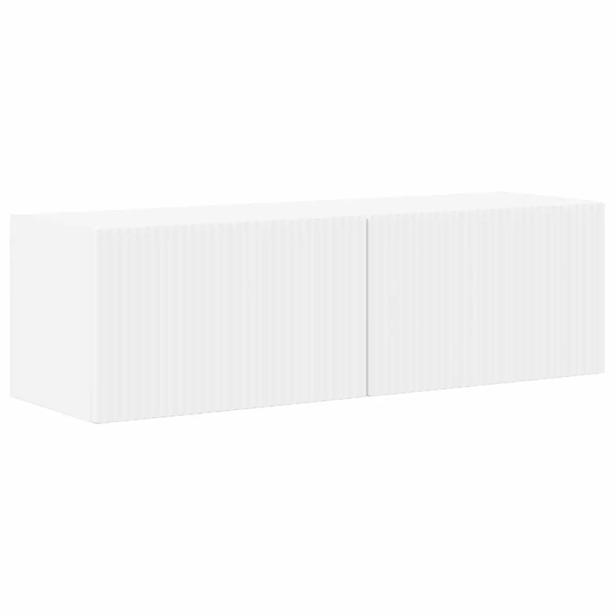 4-Piece White TV Cabinet for Media Organization