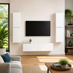 Your Perfect 6-Piece White TV Cabinet Awaits