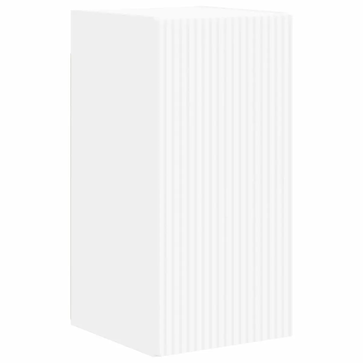 White Wall Mounted TV Cabinet Set 8 Piece Storage Unit for Organized Living Room