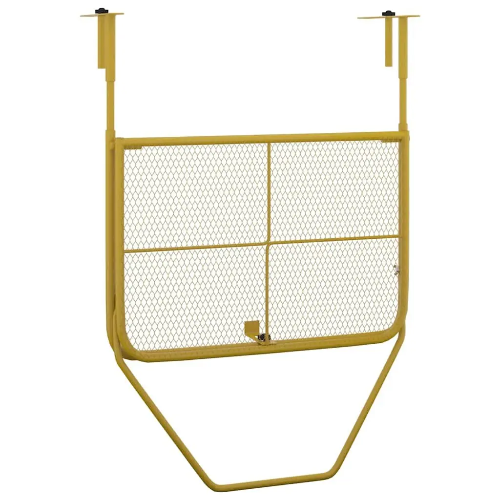Foldable Balcony Table Outdoor Patio Coffee Side Table 60x40cm Gold Steel