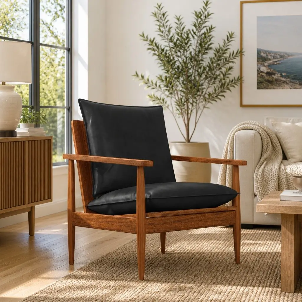 Black Leather Armchair