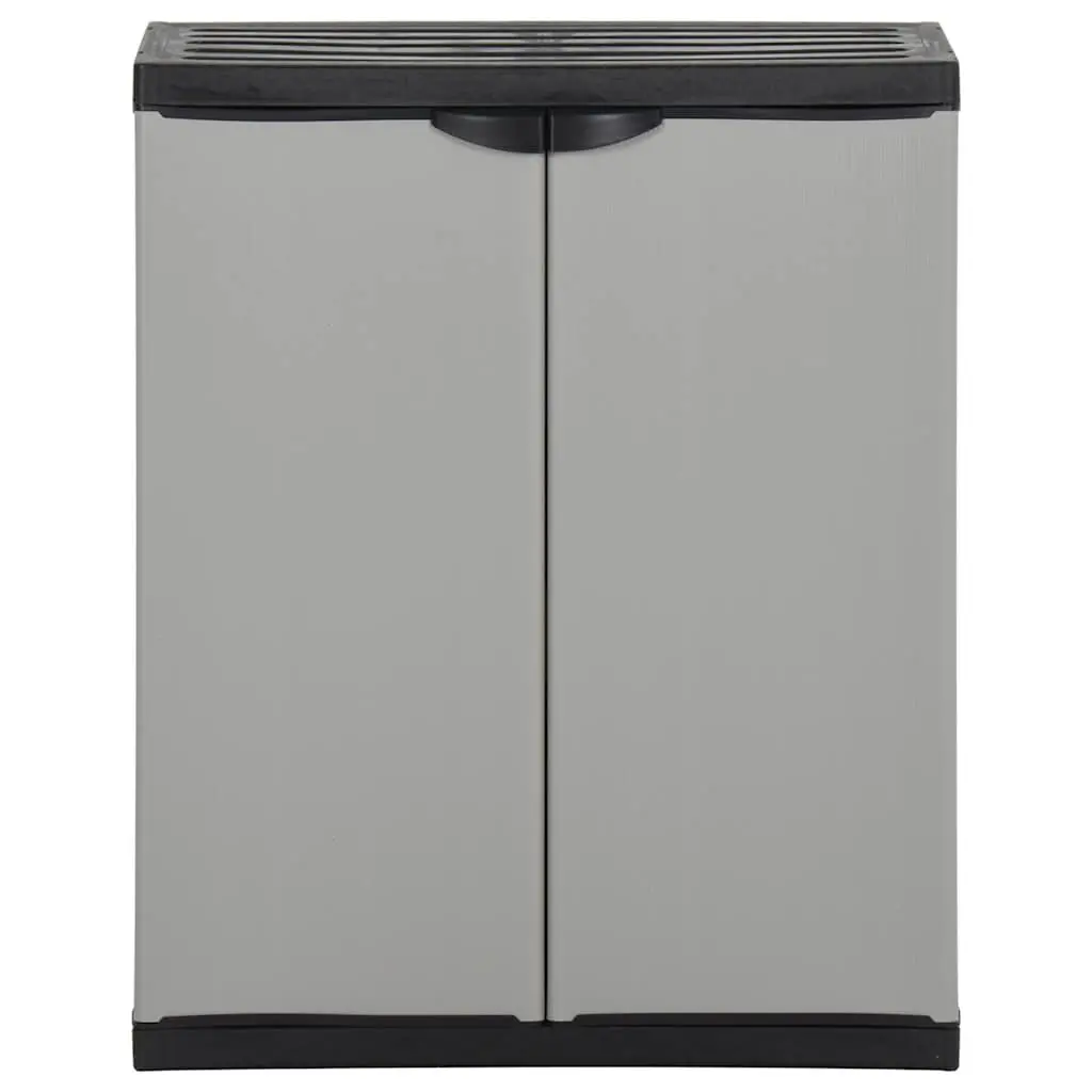 Garden Waste Cabinet Grey Black Outdoor Rubbish Bin Storage Organiser