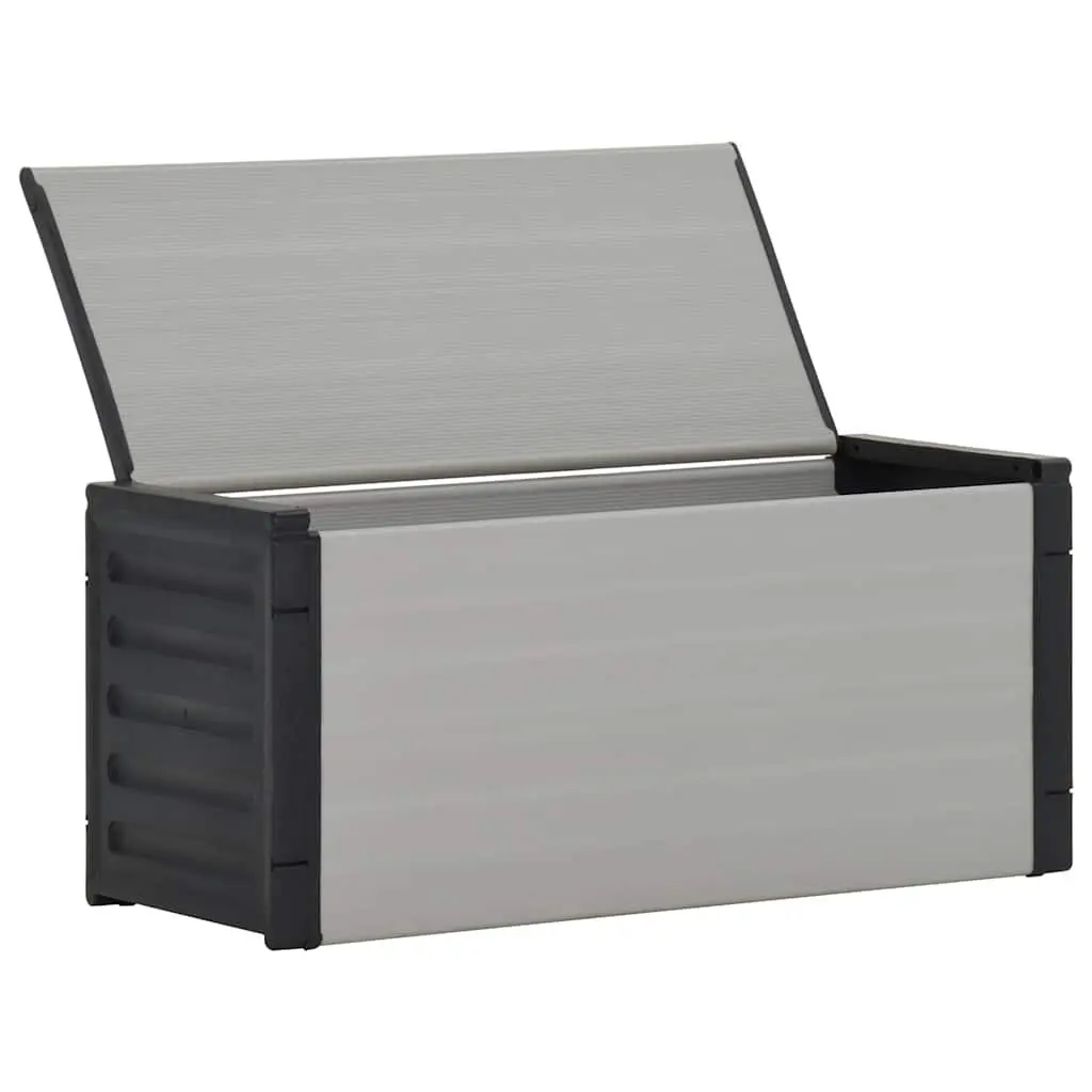 Garden Waste Basket Grey 85x34x40 cm Recycling Bin Outdoor Indoor Trash