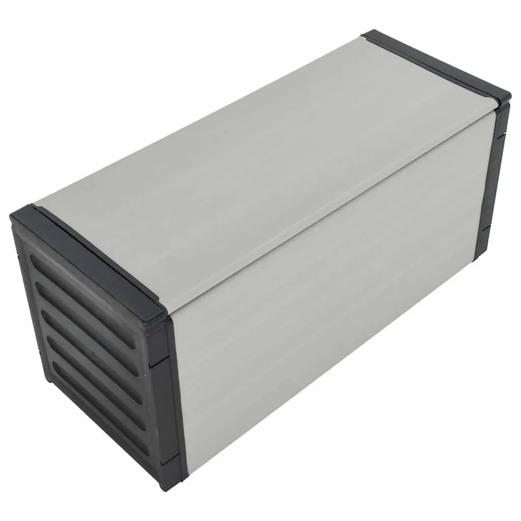 Garden Waste Basket Grey 85x34x40 cm Recycling Bin Outdoor Indoor Trash
