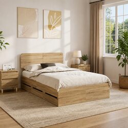 Your New Bed Frame with Storage Drawers 135 x 190 cm
