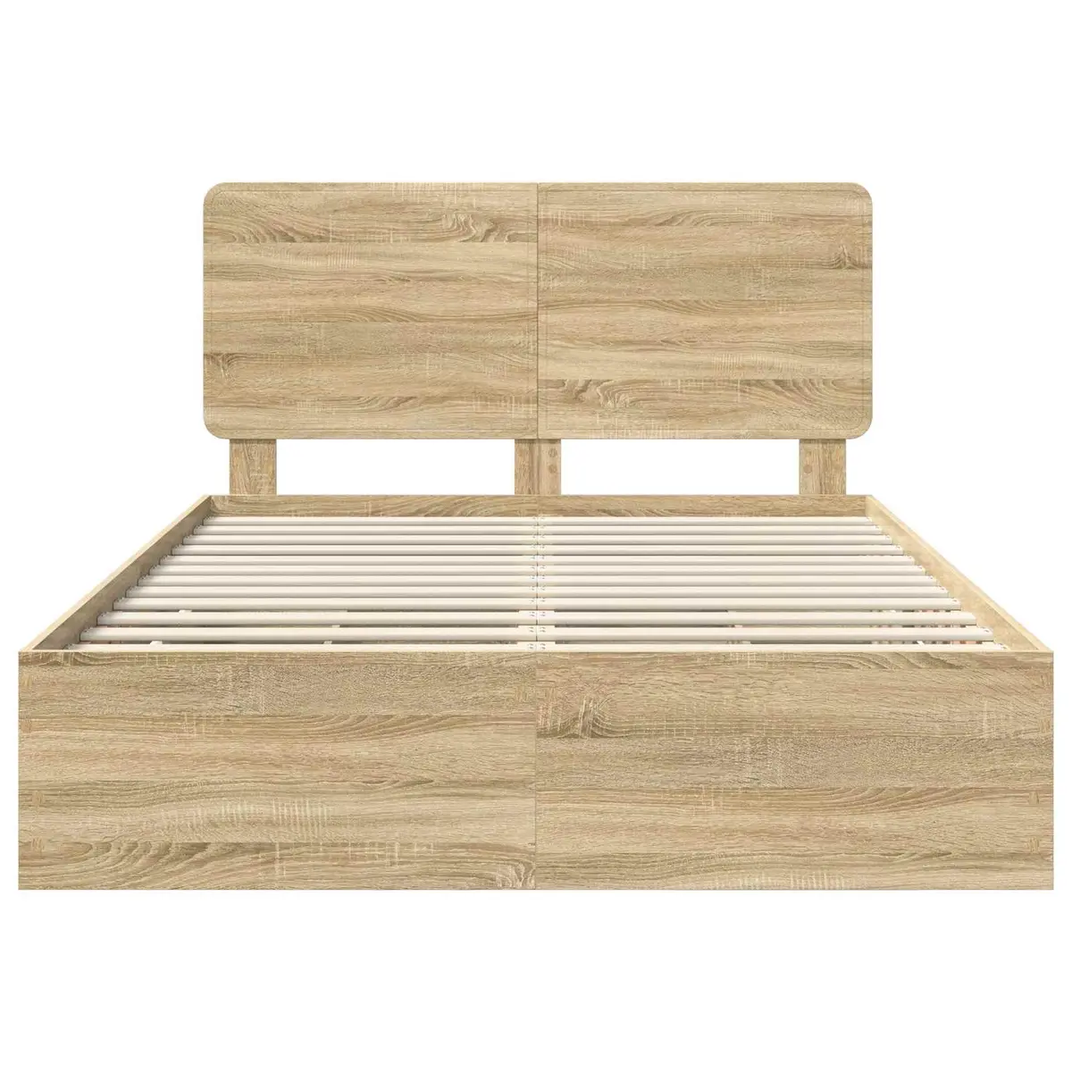 Bed Frame with Drawer Sonoma Oak 150 x 200 cm Engineered Wood Modern Design