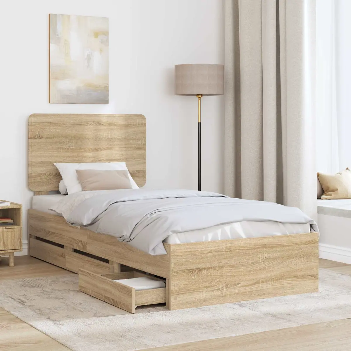 Bed Frame with Storage Drawer for Better Organization