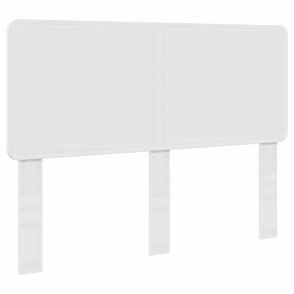 White Bed Frame with Headboard and Storage Drawers 150 x 200 cm Engineered Wood