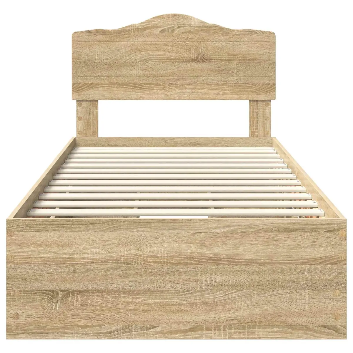 Bed Frame with Storage Drawer Modern Engineered Wood Sonoma Oak 90 x 190 cm