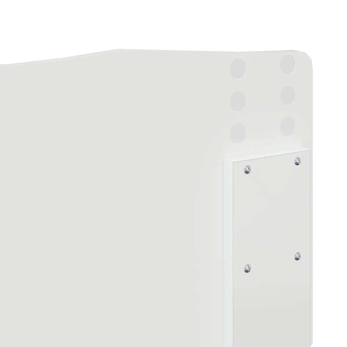 White Bed Frame with Headboard and Drawers