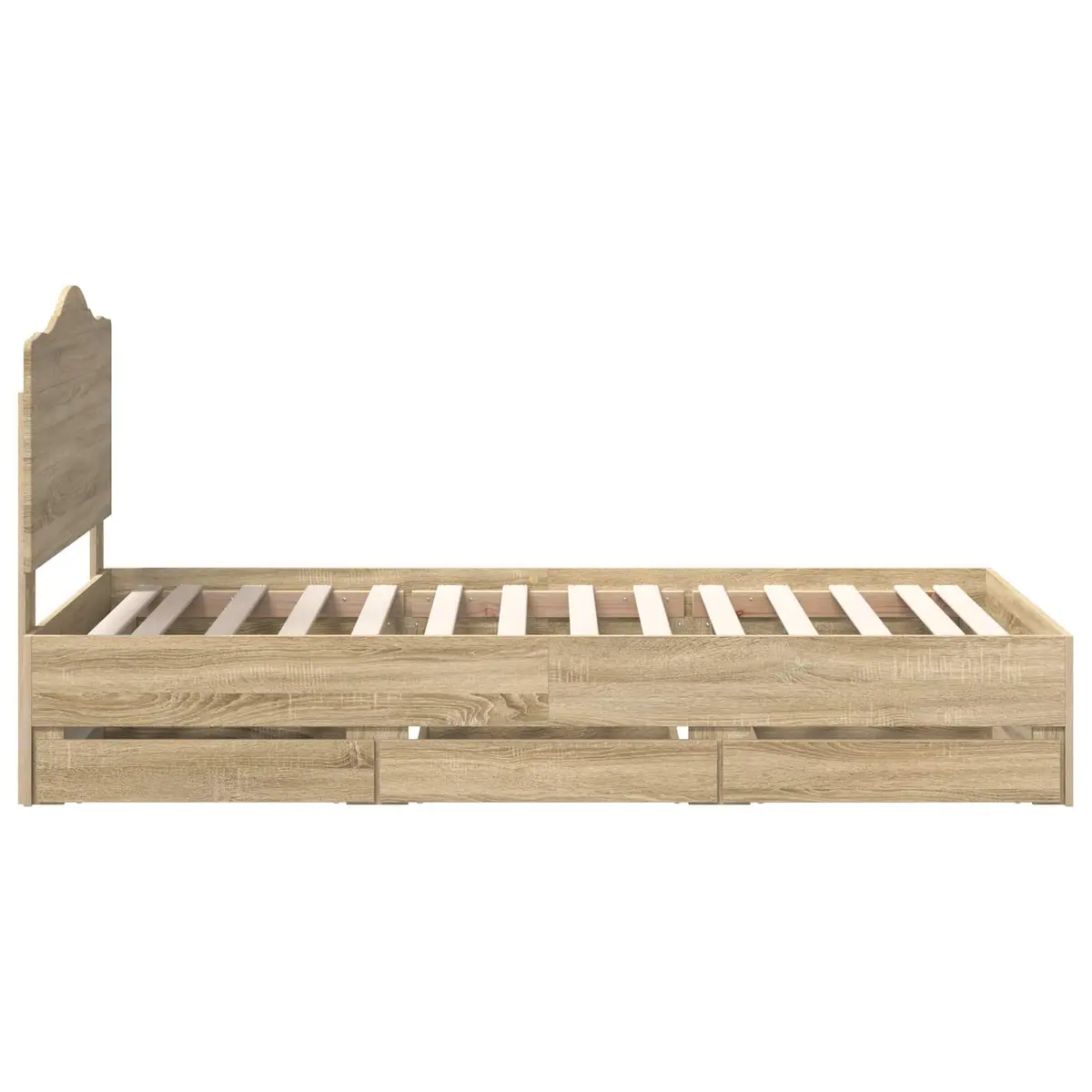 Bed Frame with Storage Drawers, 90 x 190 cm